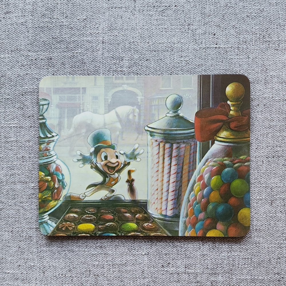 VTG Disneyland Extraordinary Confectionery Jiminy Cricket Postcard 1979